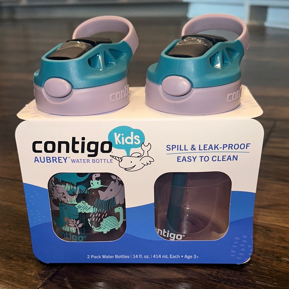 NEW Contigo Kids Dinosaur Water Bottles